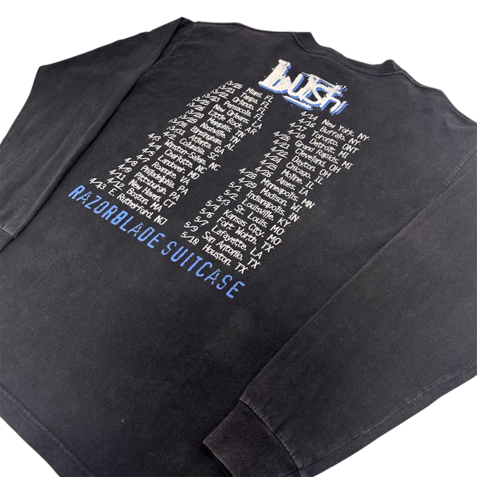 70】bushブッシュ バンドtシャツ ロンt 90s ブラック 黒 Razorblade 