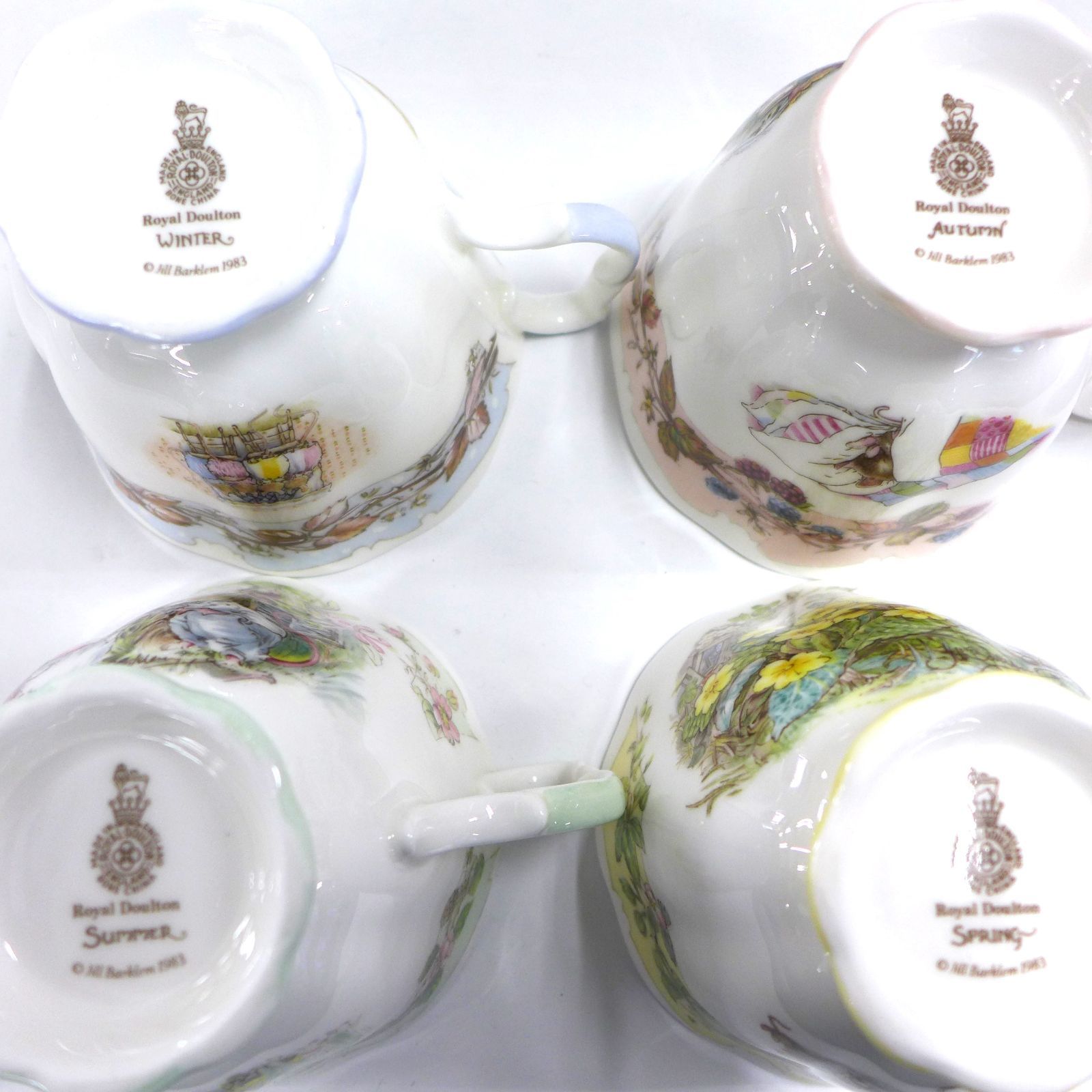 Royal Doulton ロイヤルドルトン ブランブリーヘッジ カップ＆ソーサー4客 春夏秋冬 シーズン - メルカリ