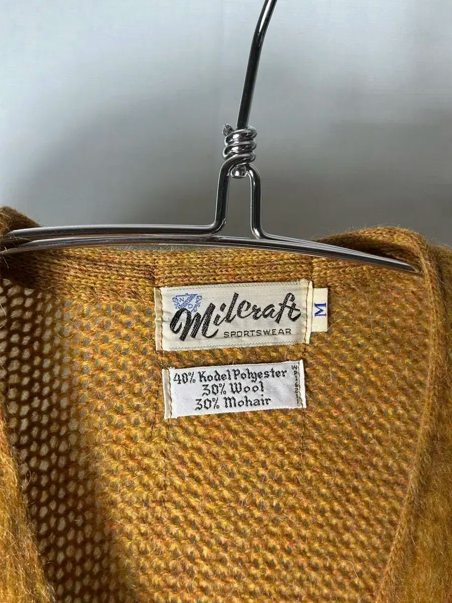 60s sportwear モヘアカーディガン 古着 グランジ カードコバーン