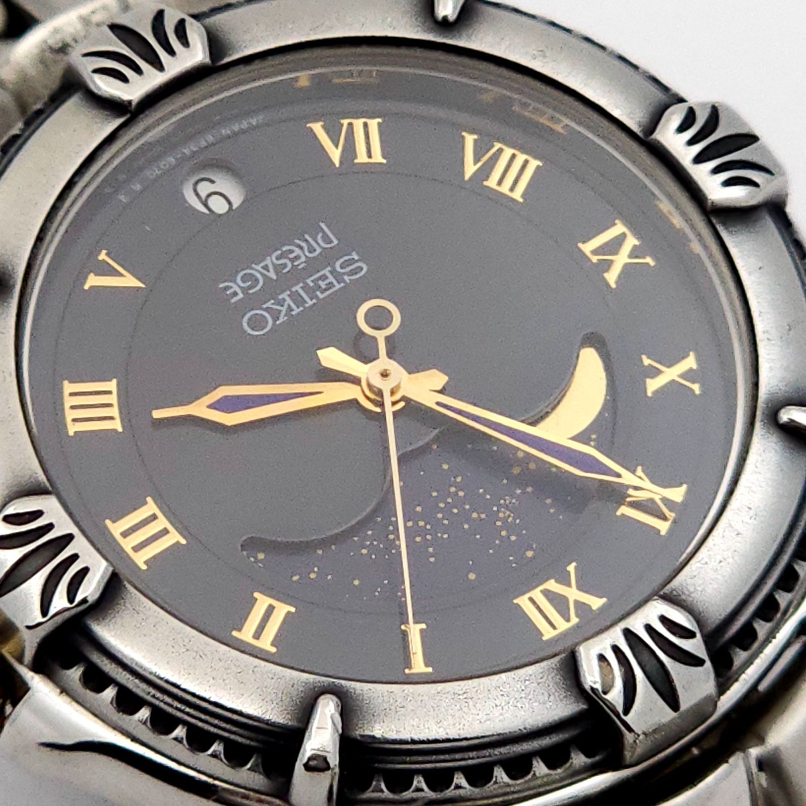 ☆良品 SEIKO セイコー プレサージュ 6F34-6060 ムーンフェイズ QZ