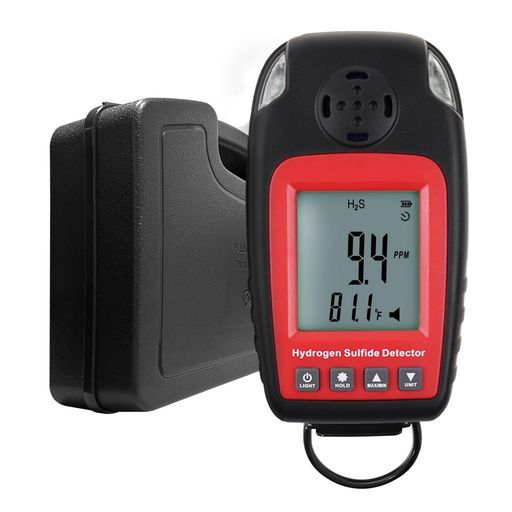 硫化水素検出器H2Sガス検知器モニターメーターポータブルサウンド-フラッシュアラームh2sガスモニタ0 100ppm電気化学H2SセンサークリップとLCDスクリーンバックライト付き