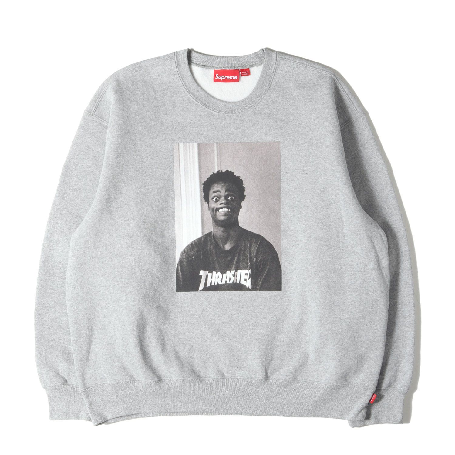 【美品】Supreme シュプリーム スウェット サイズ:XL / 24AW THRASHER ハロルド・ハンター フォト クルーネック スウェットシャツ (Crewneck) / ヘザーグレー / トップス トレーナー プルオーバー / コラ