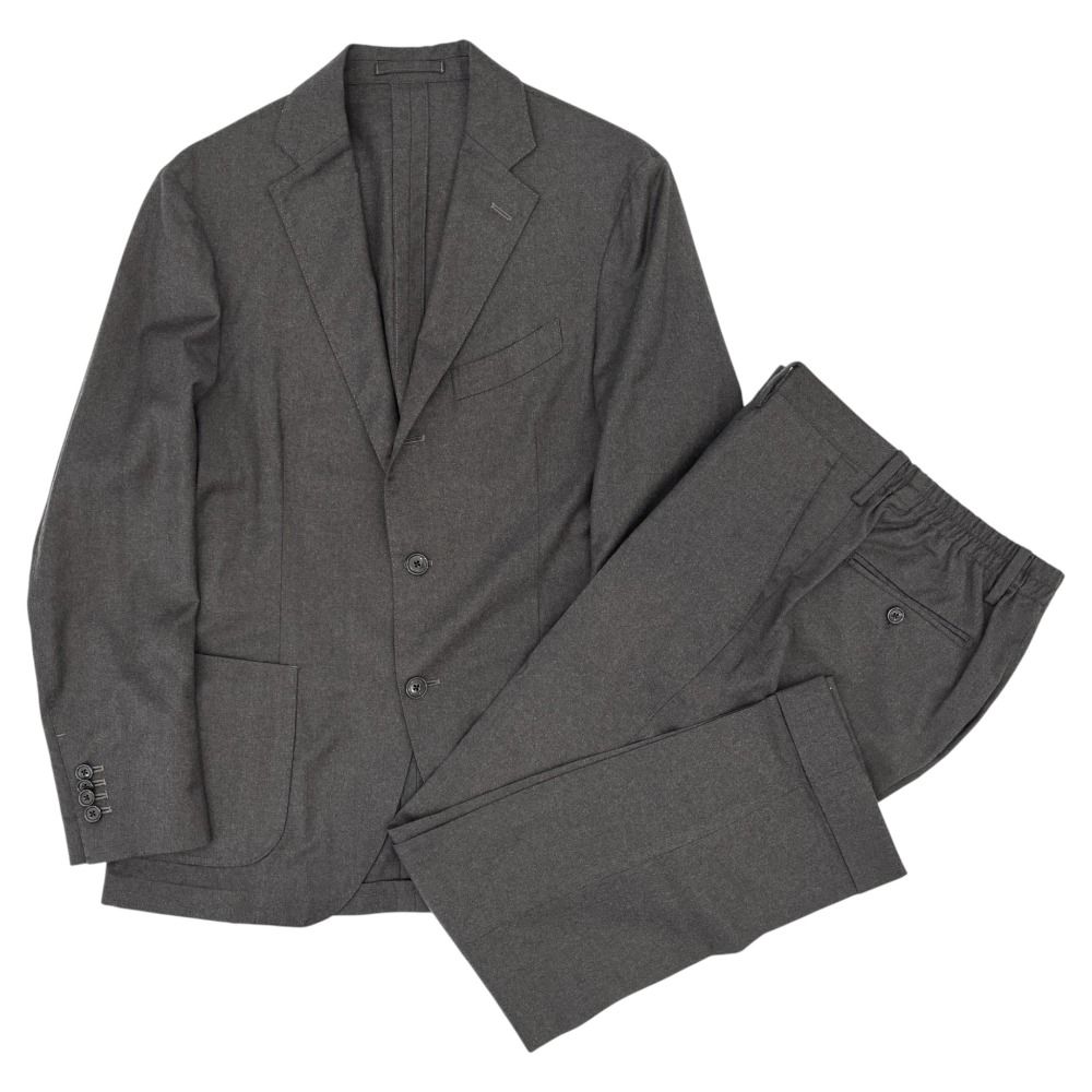LARDINI ラルディーニ テーラードジャケット スラックスパンツ スーツ セットアップ JL031Q サイズ46 グレー メンズ 古着
