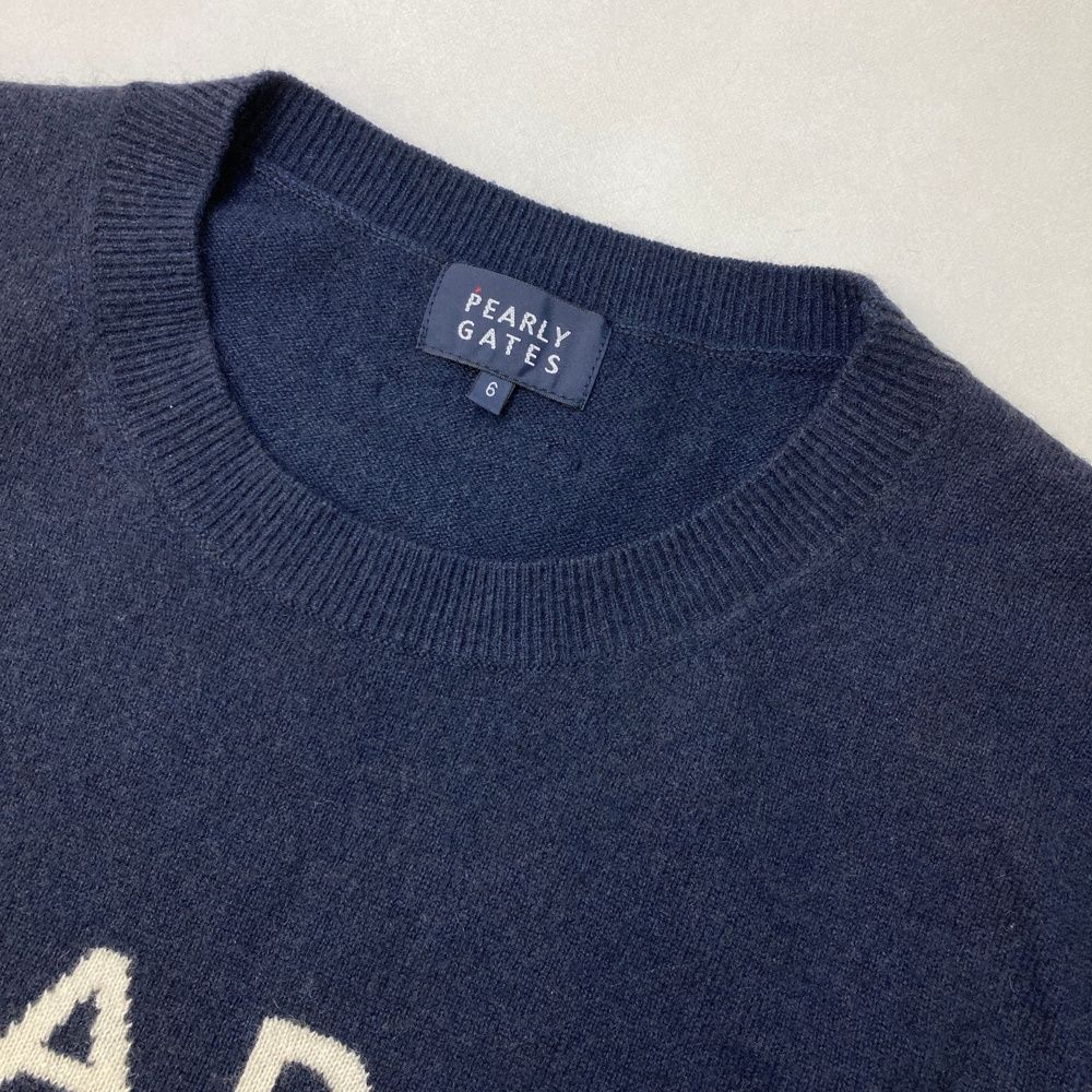 サイズ：6 PEARLY GATES パーリーゲイツ カシミヤ 長袖ニット