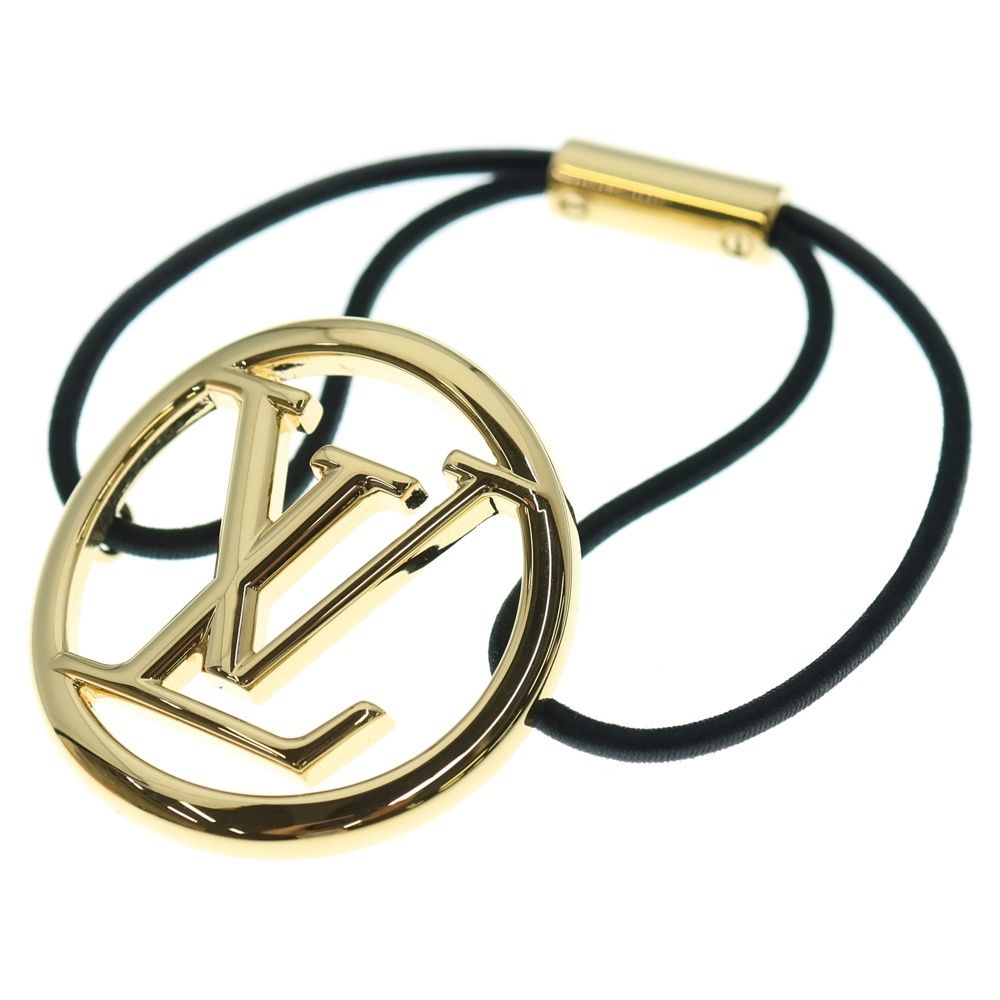 LOUIS VUITTON ルイヴィトン エラスティック ルイーズ ヘアゴム ゴールド ブラック M00760