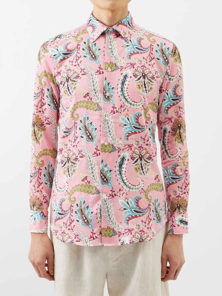 ○ETRO◇エトロ◇38=S◇フローラルペイズリーモチーフシャツ