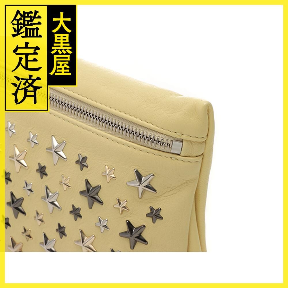 専用美品JIMMY CHOO スタースタッズ クラッチバッグ 保証書 保存袋付 極美品✨ジミーチュウ クラッチバッグ スターエンボス スタッズ