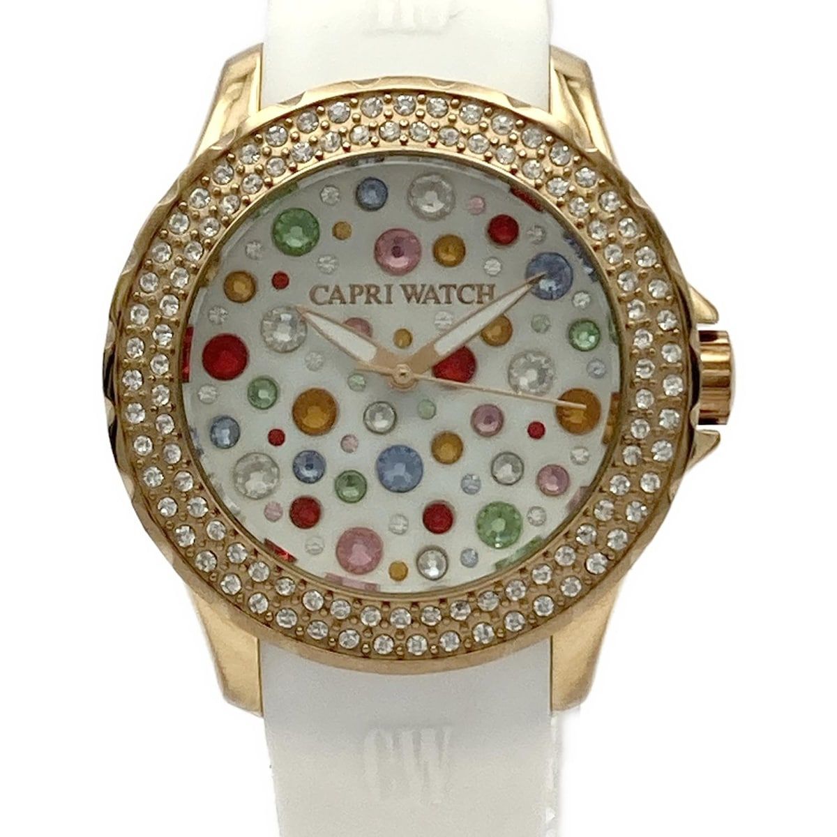 Capri Watch カラフルストーン 腕時計 CAPRI WATCH(カプリウォッチ) 腕時計美品 - 316L レディース