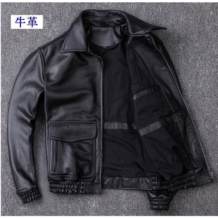 フライトジャケット　ライダースジャケット　ジャンパー　ラム革　牛革　ジャケット　折り襟　レザージャケット　革ジャン　メンズ