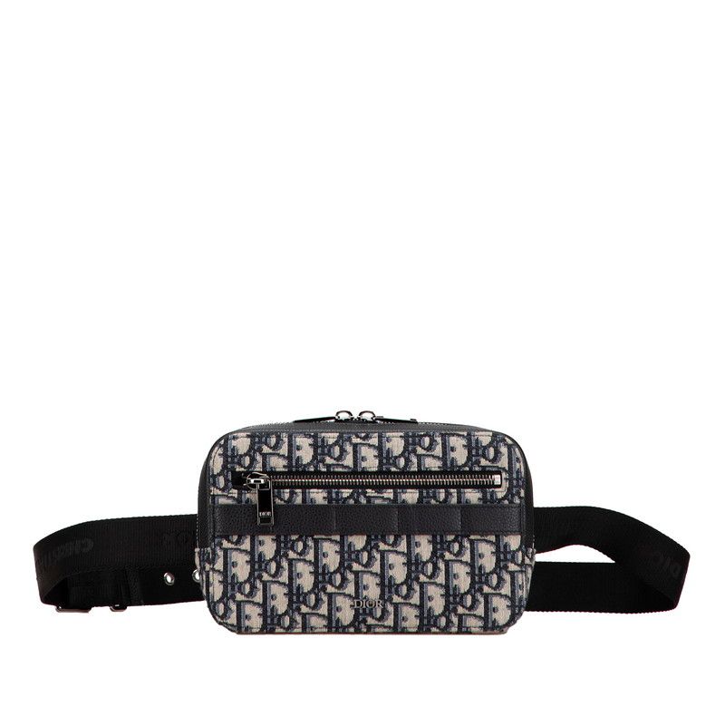 ディオール トロッター ネイビー ブラック キャンバス レザー レディース Dior 222-33582