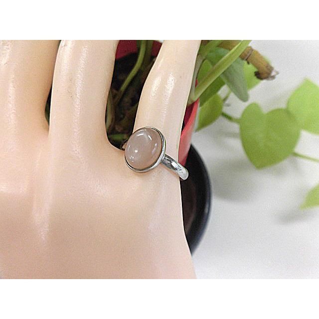 天然石 オレンジムーンストーンリング15号 - メルカリ