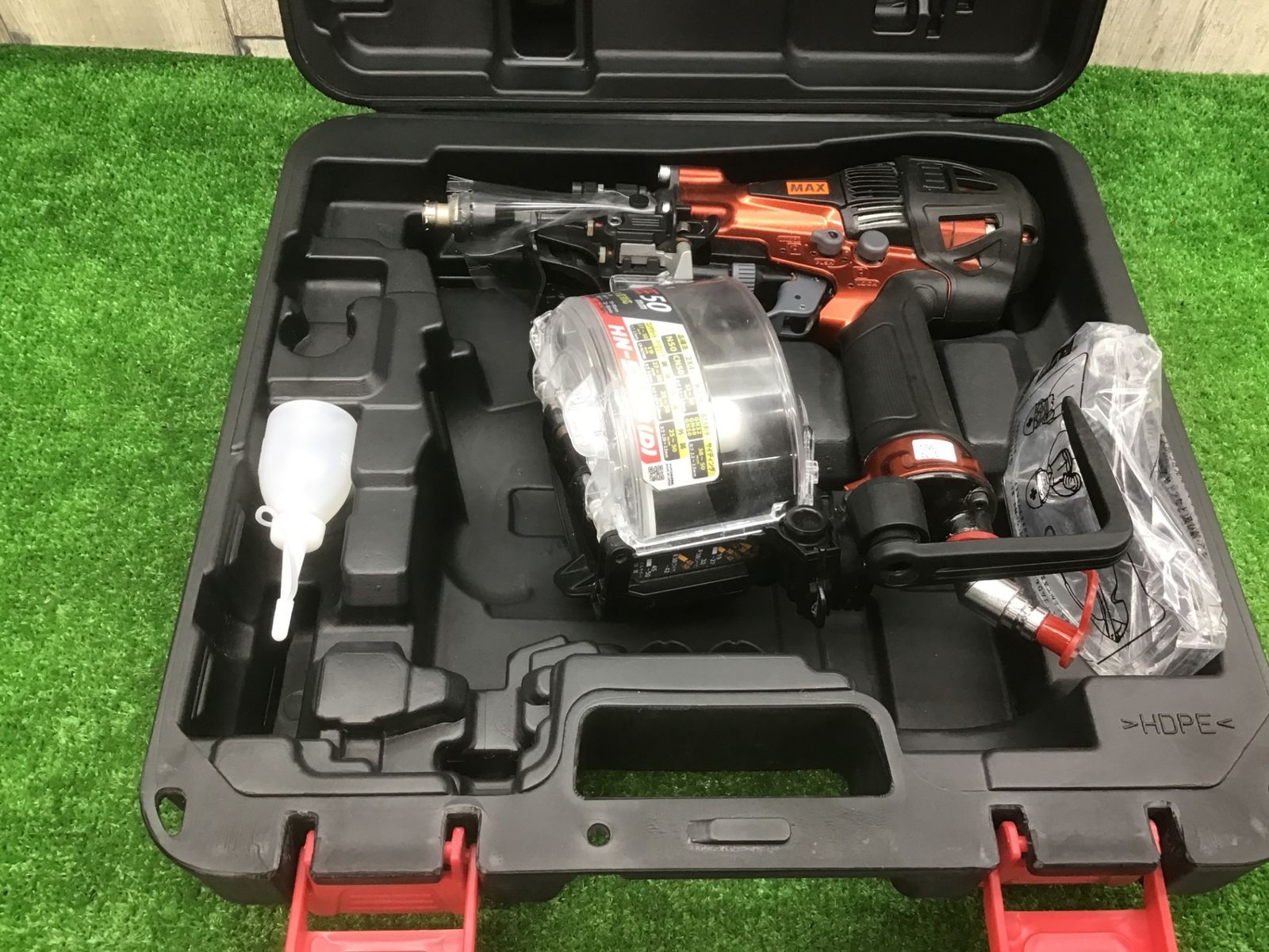 マックスMAX□50mm高圧エア釘打ち機□HN-50N3 D -R赤□ケース付き□アクトツール富山店♪C