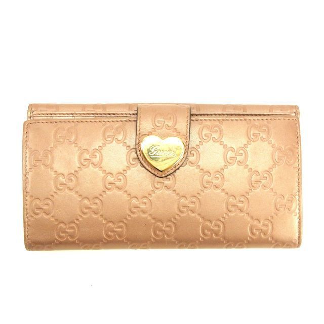 グッチ 長財布 Wホック グッチシマ ピンク GUCCI T13466S - メルカリ