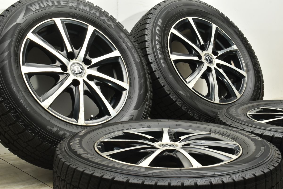 製 バリ溝 ブランドルライン 16in 6.5J 38 PCD114.3 ダンロップ ウィンターマックス WM02 215 65R16 アルファード エルグランド