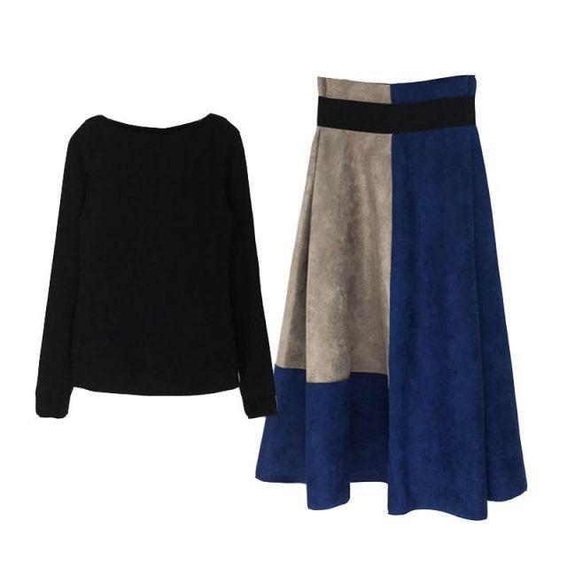 種類20：ホワイト/XL トップス スカート Tシャツ フレアスカート 膝丈