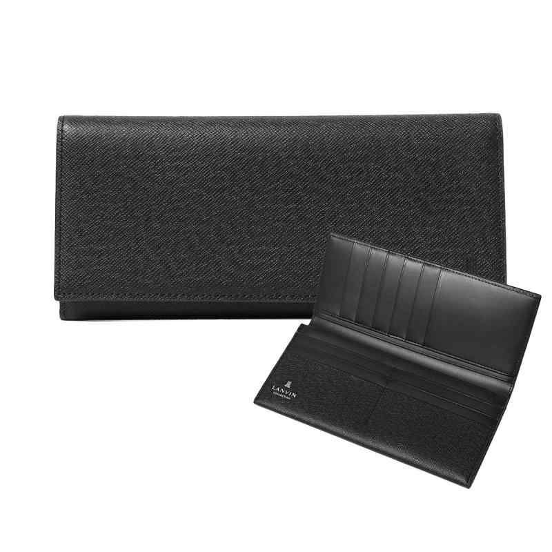 ランバン コレクション 長財布 クウルールドヴァン JLMW0GT1 LANVIN COLLECTION 牛革 レザー メンズ D10 オールブラック