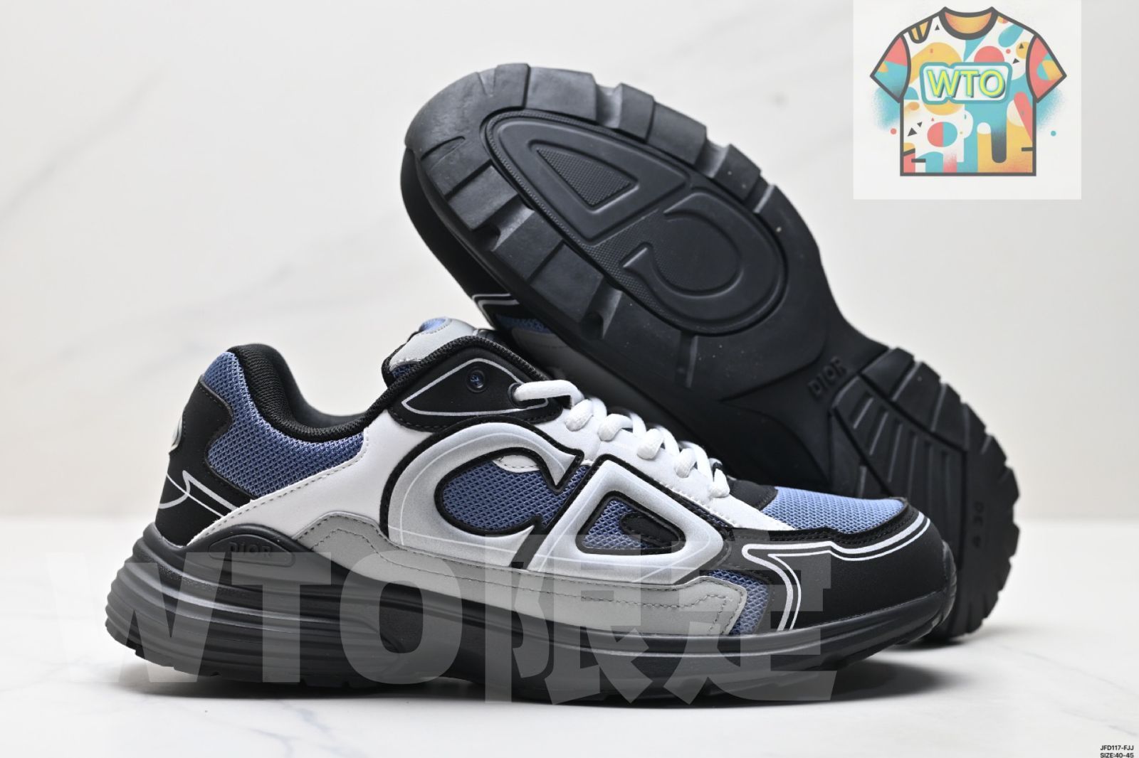 Dior（ディオール）B30 メッシュ生地厚底レース付きレジャーロー