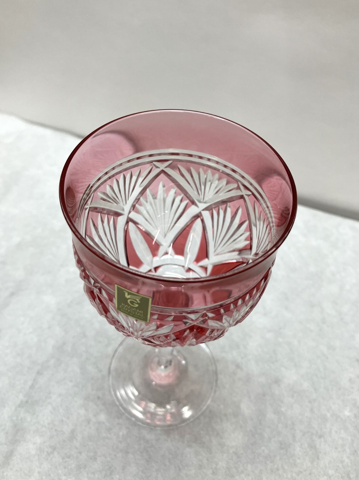 ペア葡萄酒杯 赤