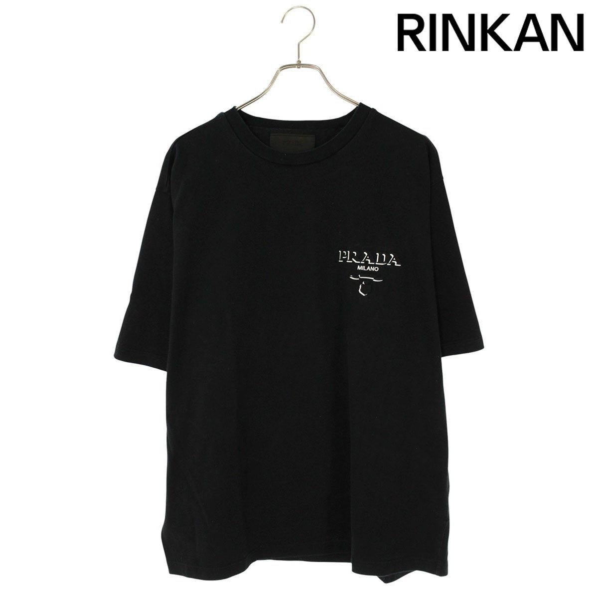 プラダ 24AW UJN896 S000 14K7 ロゴエンボスTシャツ メンズ XL