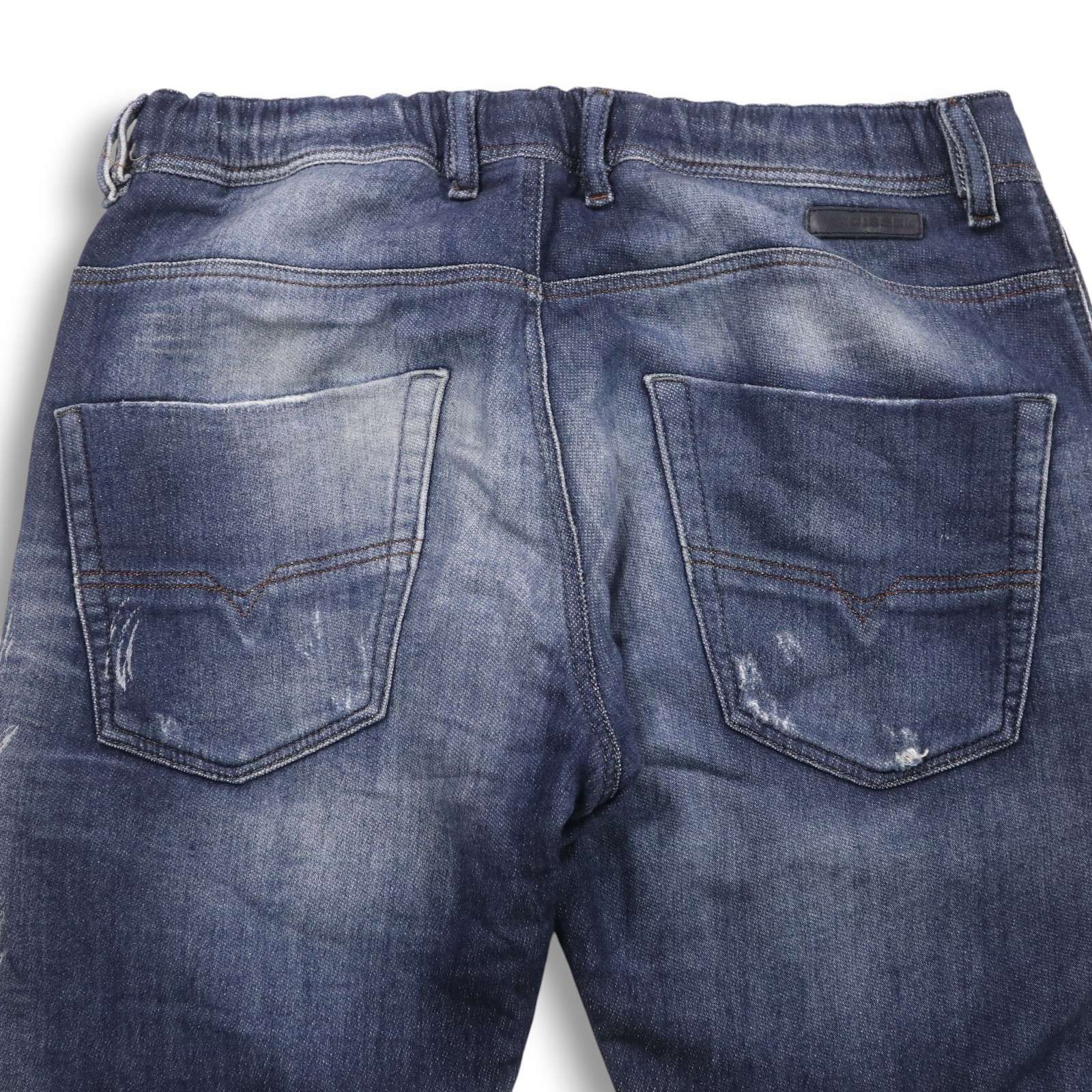 DIESEL KROOLEY−NE ジョグジーンズメンズ ダメージ　SIZE３２ DIESEL (ディーゼル) カラーウォッシュ ダメージ加工 テーパード