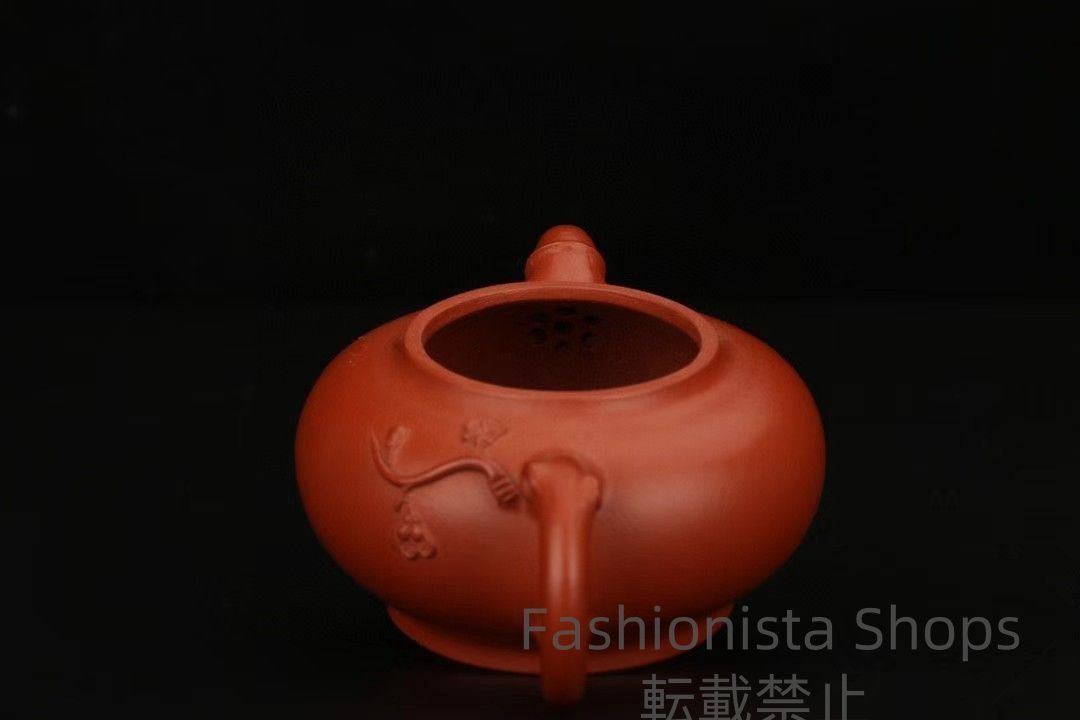 新品未使用】中國古玩?旧時収蔵?松竹梅壺?原鉱泥?紫砂手彫?