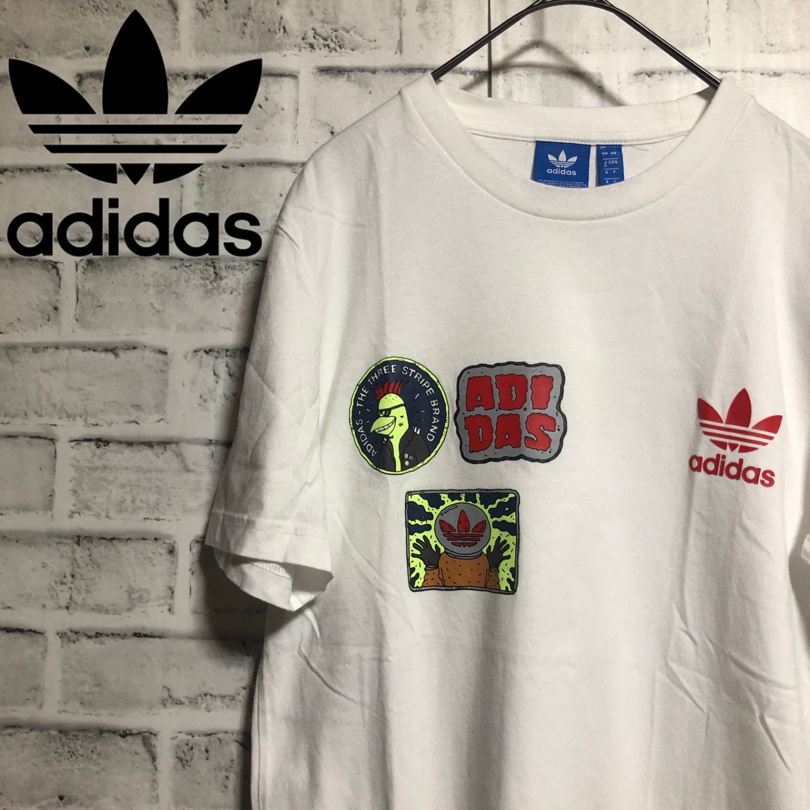 Adidas⭐️アディダスオリジナルス パッチデザイン Tシャツ M ホワイト