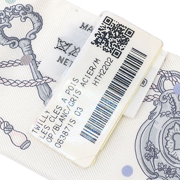 ★ユニーク★【HERMES】LES CLES A POIS シルク ツイリー エルメス ツイリー Les Cles a Pois スカーフ シルク A1772644