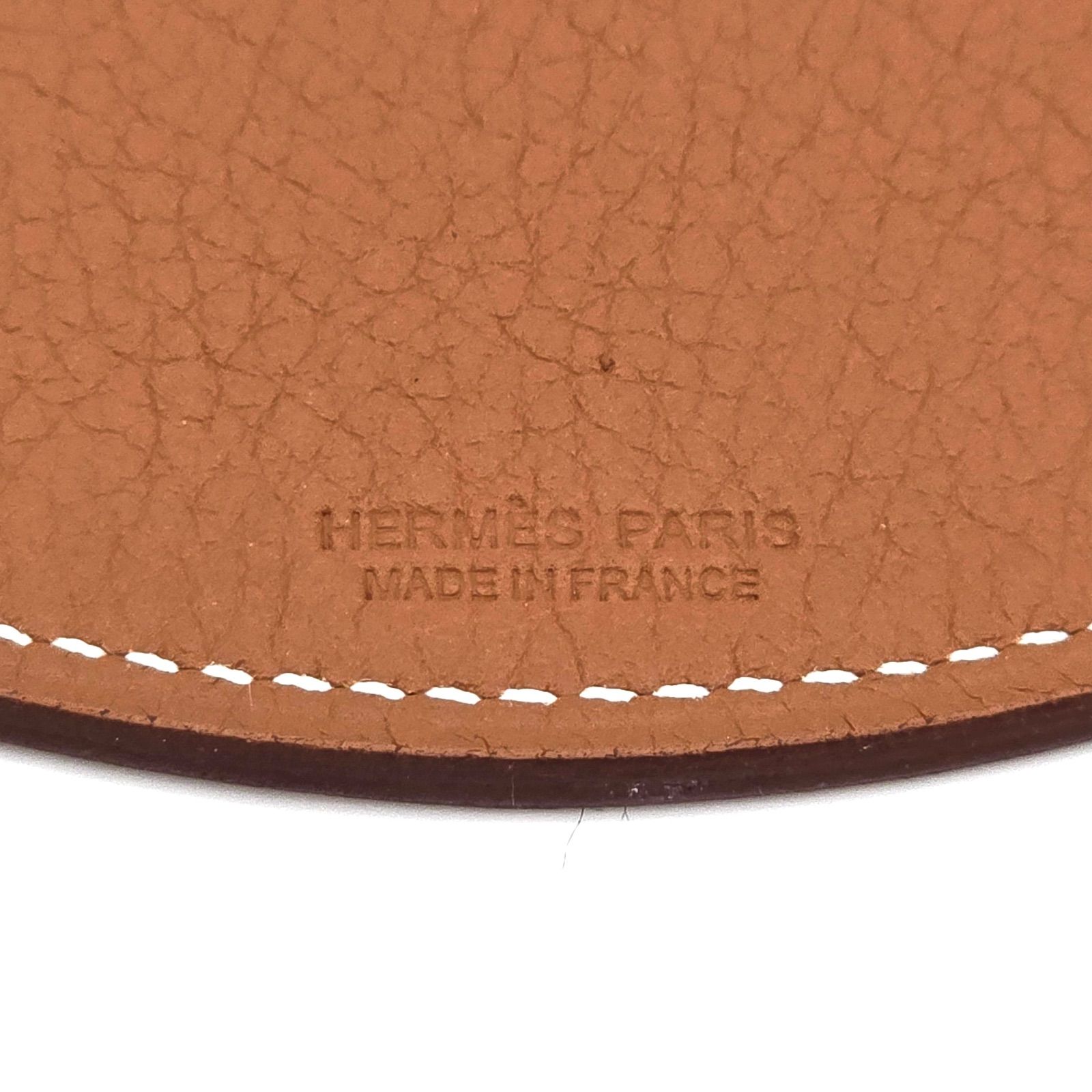 HERMES - エルメス ケザコ リバーシブル マウスパッド ルージュ/ゴールド 直径14.7㎝ エルメス ケザコ リバーシブル マウスパッド ルージュ/ゴールド