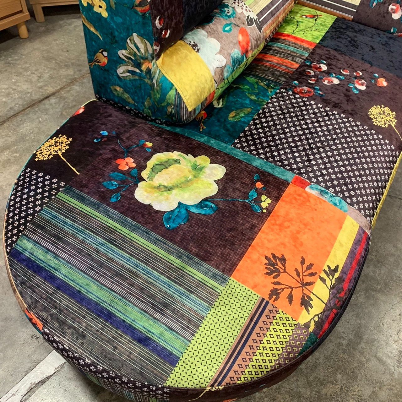 たのくち様専用※関家具 ルイス 2Pソファ パッチワークソファ モダン 極 
