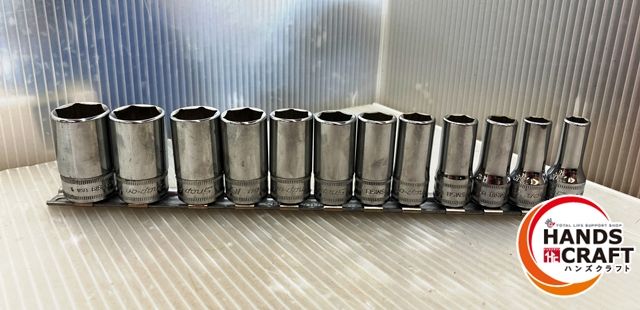 スナップオン FSMS8～19 3|8 差し込み 6角 セミディープ ソケット 12本セット