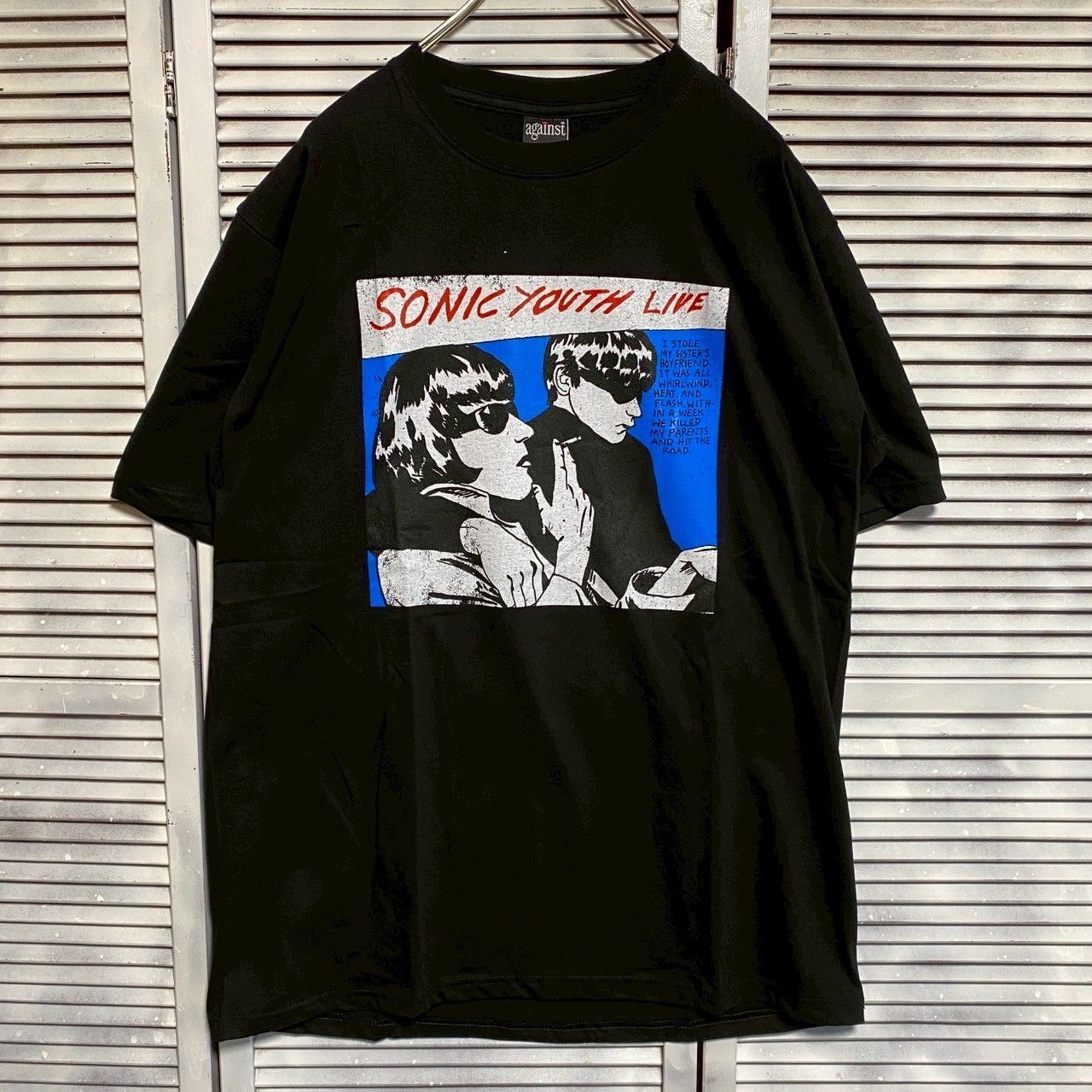 ソニックユース GRACIAS バンド Tシャツ ブラック XL 古着 SONIC YOUTH GRACIAS クルーネックバンドTシャツ｜フリークス