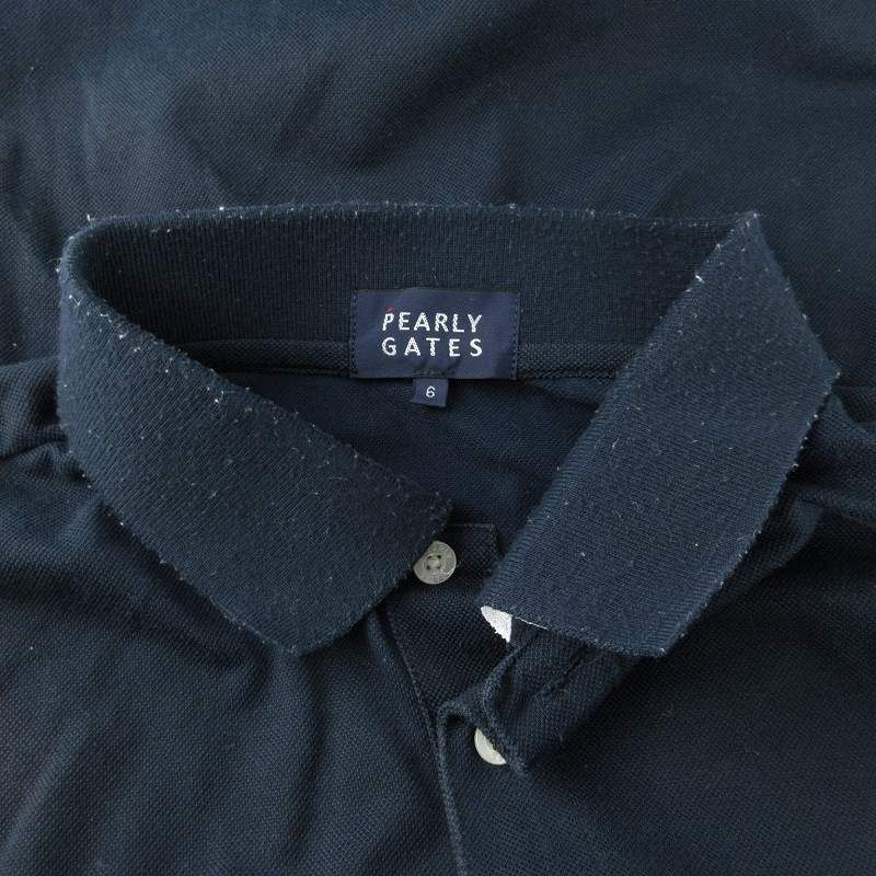 パーリーゲイツ PEARLY GATES ポロシャツ 半袖 プリント 6 紺