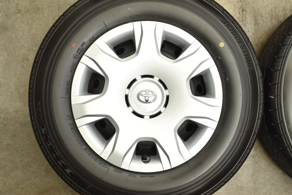 美品 バリ溝】トヨタ 200 ハイエース 純正 15in 6J +35 PCD139.7