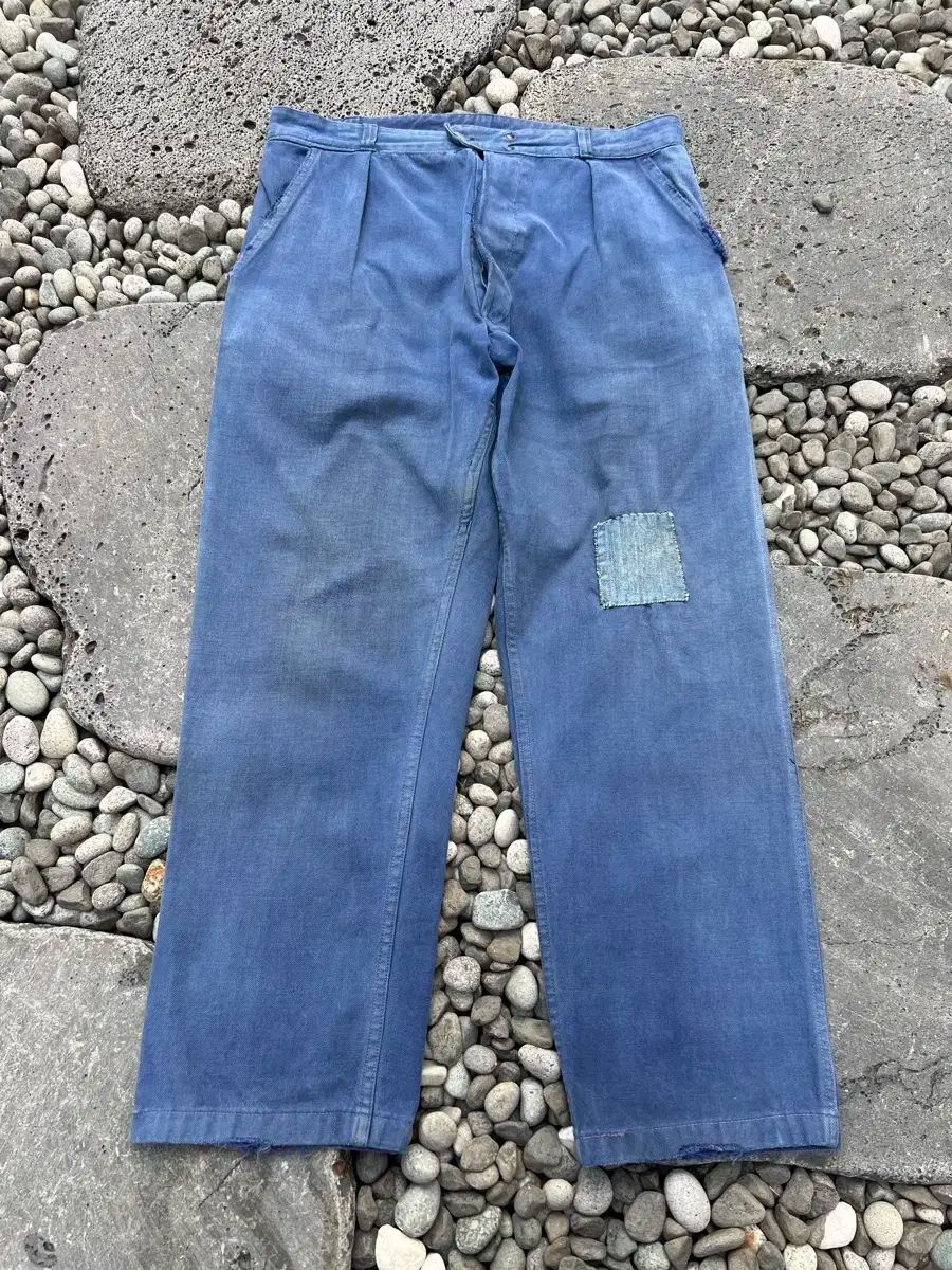 34 インチ OLD VINTAGE HARD FADED フレンチワークパンツ