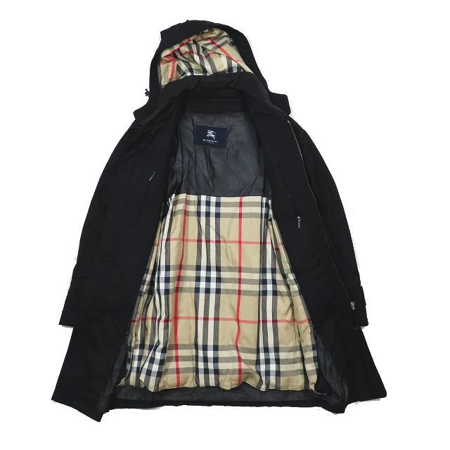 バーバリー ロンドン BURBERRY LONDON ダウンライナー付き ステンカラーコート パーカー フーディ ノバチェック  BBN22-722-09 黒 ブラック M メンズ - メルカリ