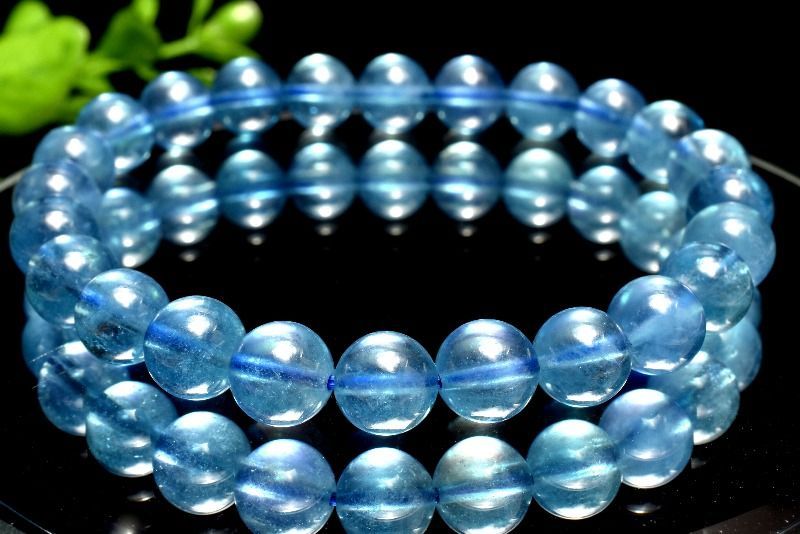 【保障できる！】 １点物 AAA 瑞々しい サンタマリアアクアマリン 7.5mm ブレスレット パワーストーン 天然石 _MA9545 【保障できる！】