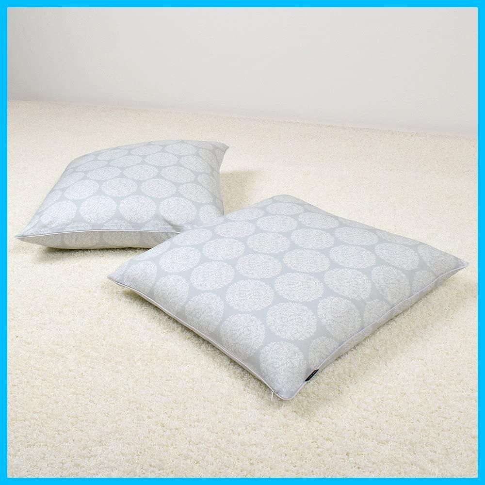 商品 座布団カバー 55×59 2枚セット 銘仙判 Decor おしゃれ 綿 北欧 スタイルデコール STYLE グレー 小花柄 W3401600