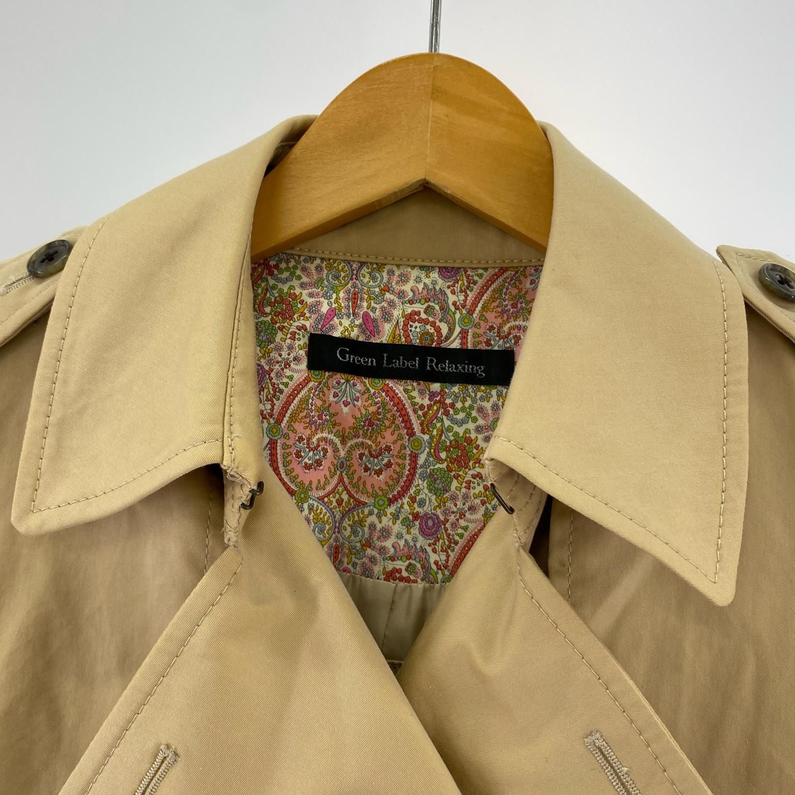 美品　green label relaxing スプリングコート　38 green label relaxing 「green relaxing」 スプリングコート 38