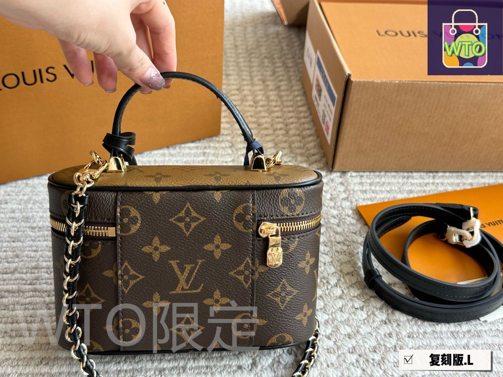 今日WTO】LV 新品化粧ポーチ 19×12cm 老花柄-WTO輸入-OK07