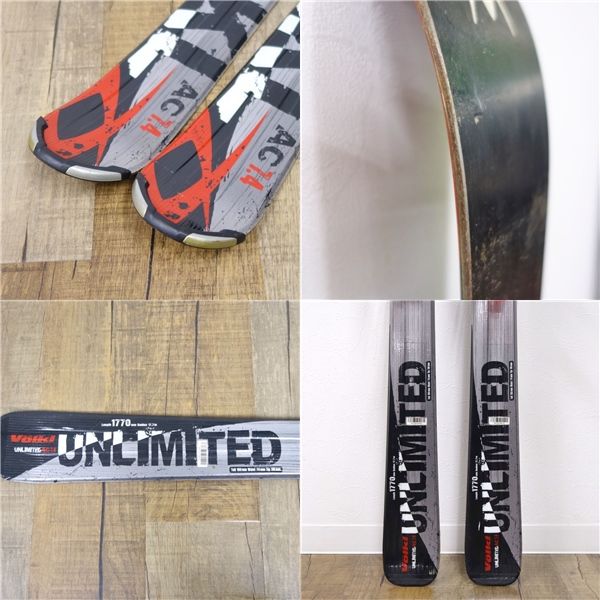 Volkl - フォルクル Volkl テレマーク スキー UNLIMITED 177cm 74ｍｍ ビンディング ロッテフェラー コブラ R8 登山 アウトドア 重量実測：2670g（ビンディング含む1本) Volkl - フォルクル Volkl テレマーク スキー UNLIMITED 177cm