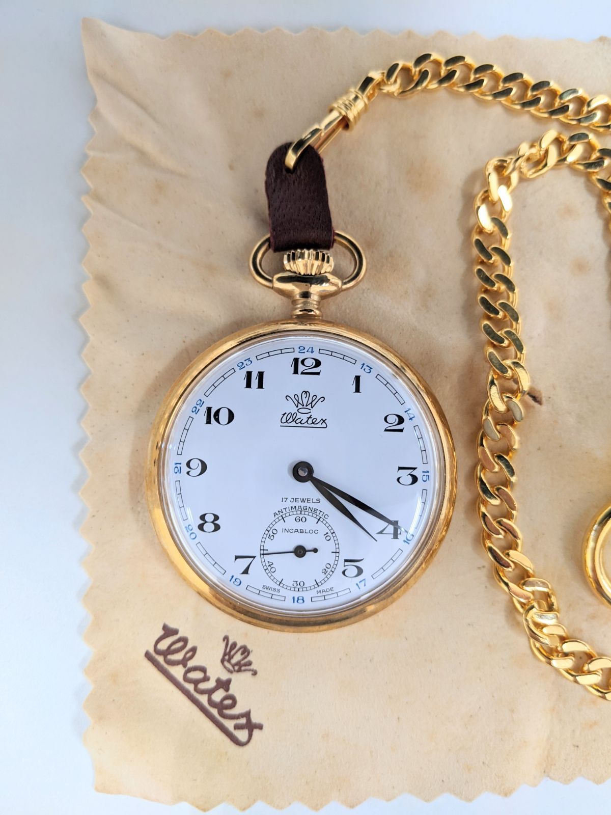 WATEX ワーテックス 手巻き式 懐中時計 天皇 皇后両陛下 ダイヤモンド婚式 奉祝記念 可動 長期動作未 S-0.1-0.2