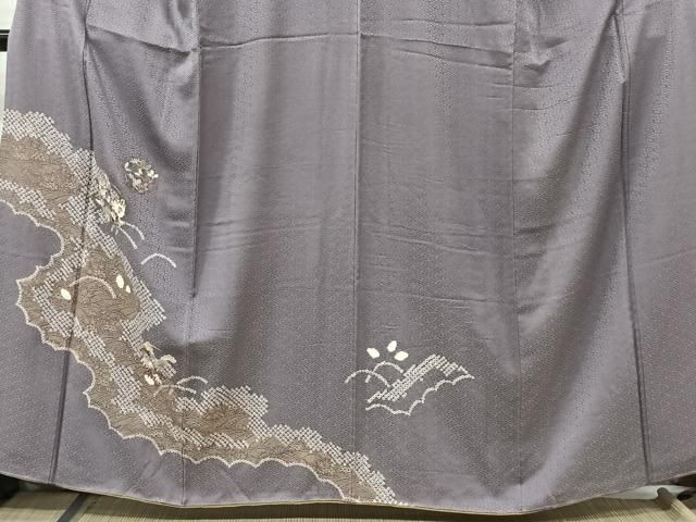 花菱文　金彩　正絹　逸品 平和屋着物□豪華色留袖 刺繍 絞り 花蝶文 金彩 正絹 逸品