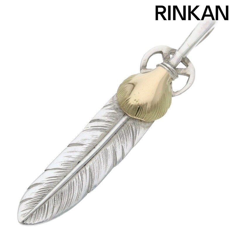 ゴローズ ハートホイールフェザー 中 ネックレストップ メンズ 中