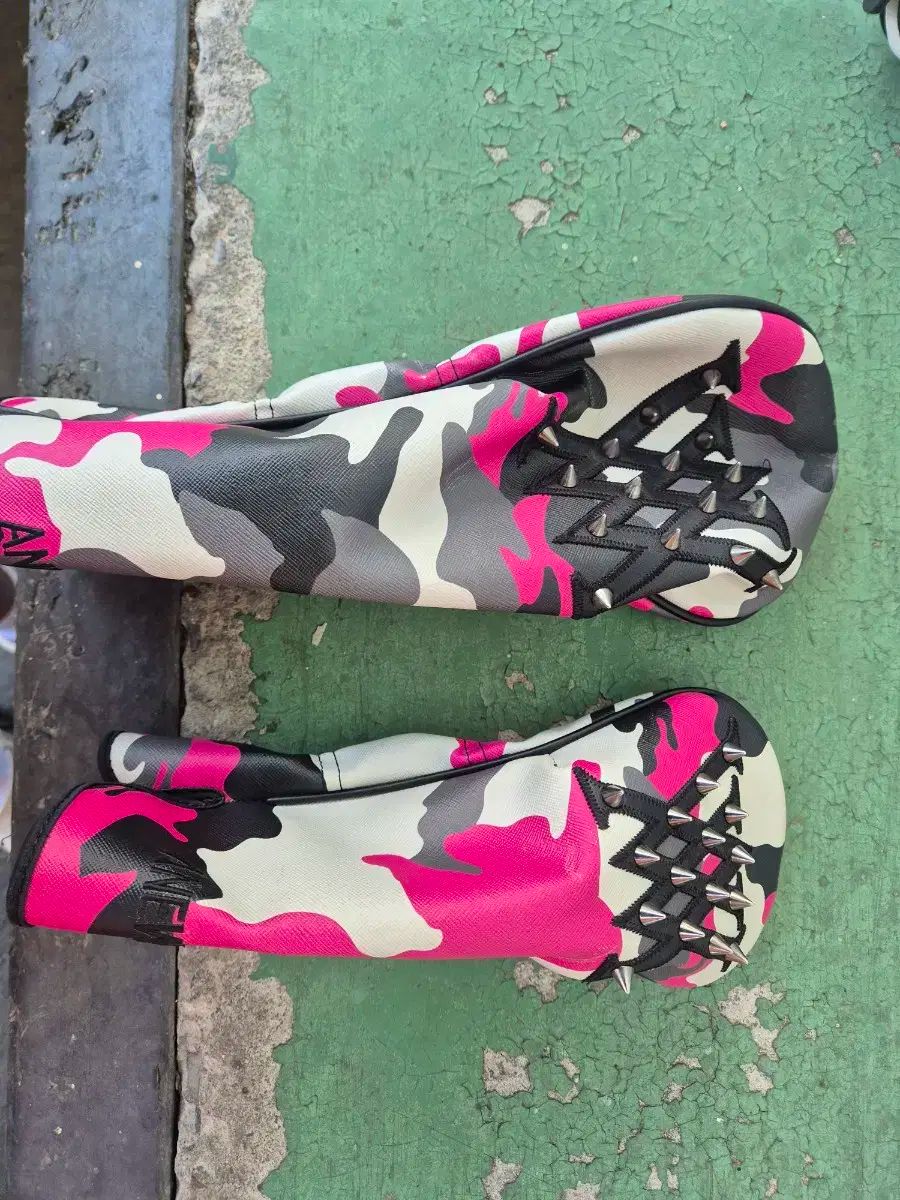 ANEW ゴルフ クラブ カバー ピンク 迷彩 スパイク デ UCOVER