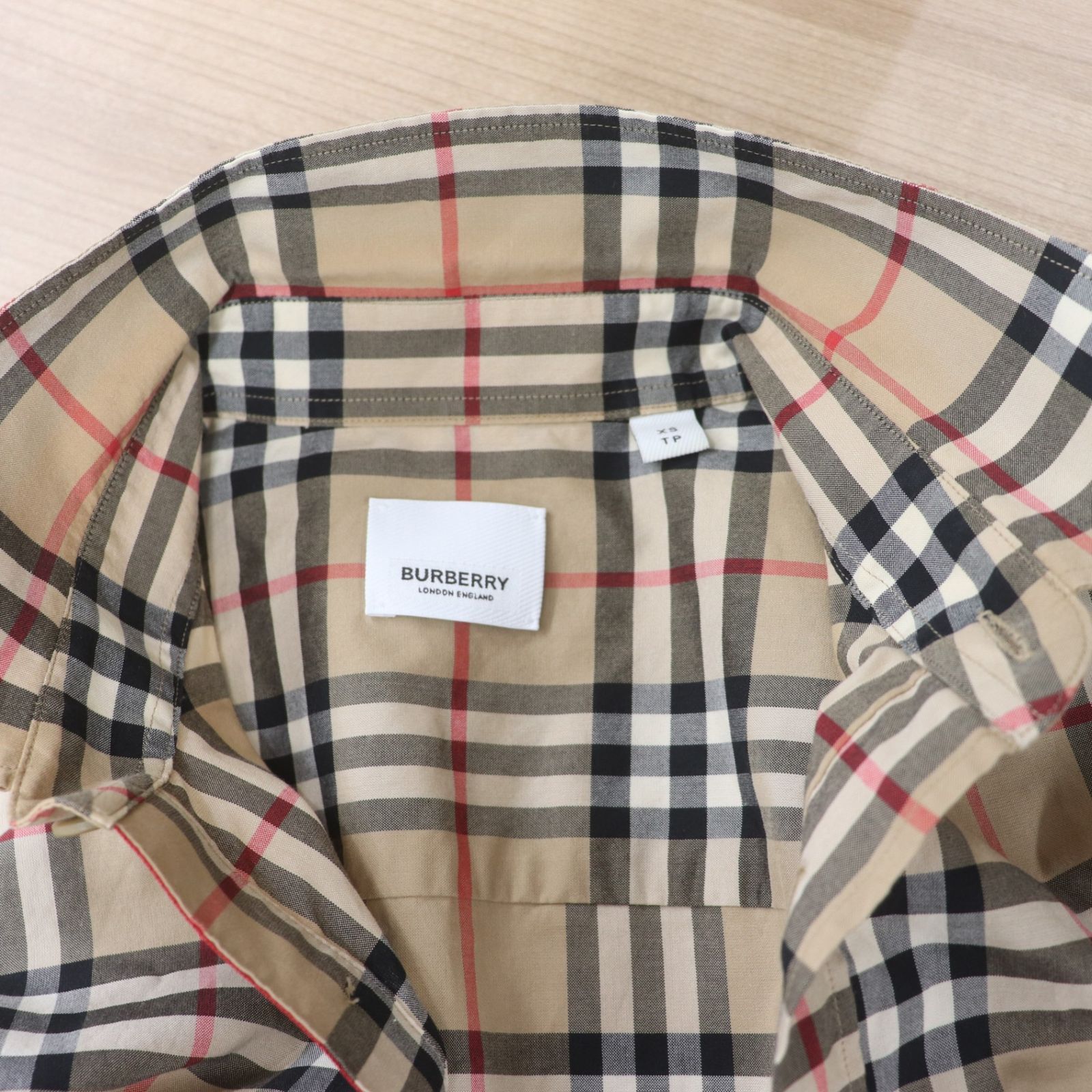 BURBERRY バーバリー イングランド ノバチェック 長袖シャツ ブラウン 