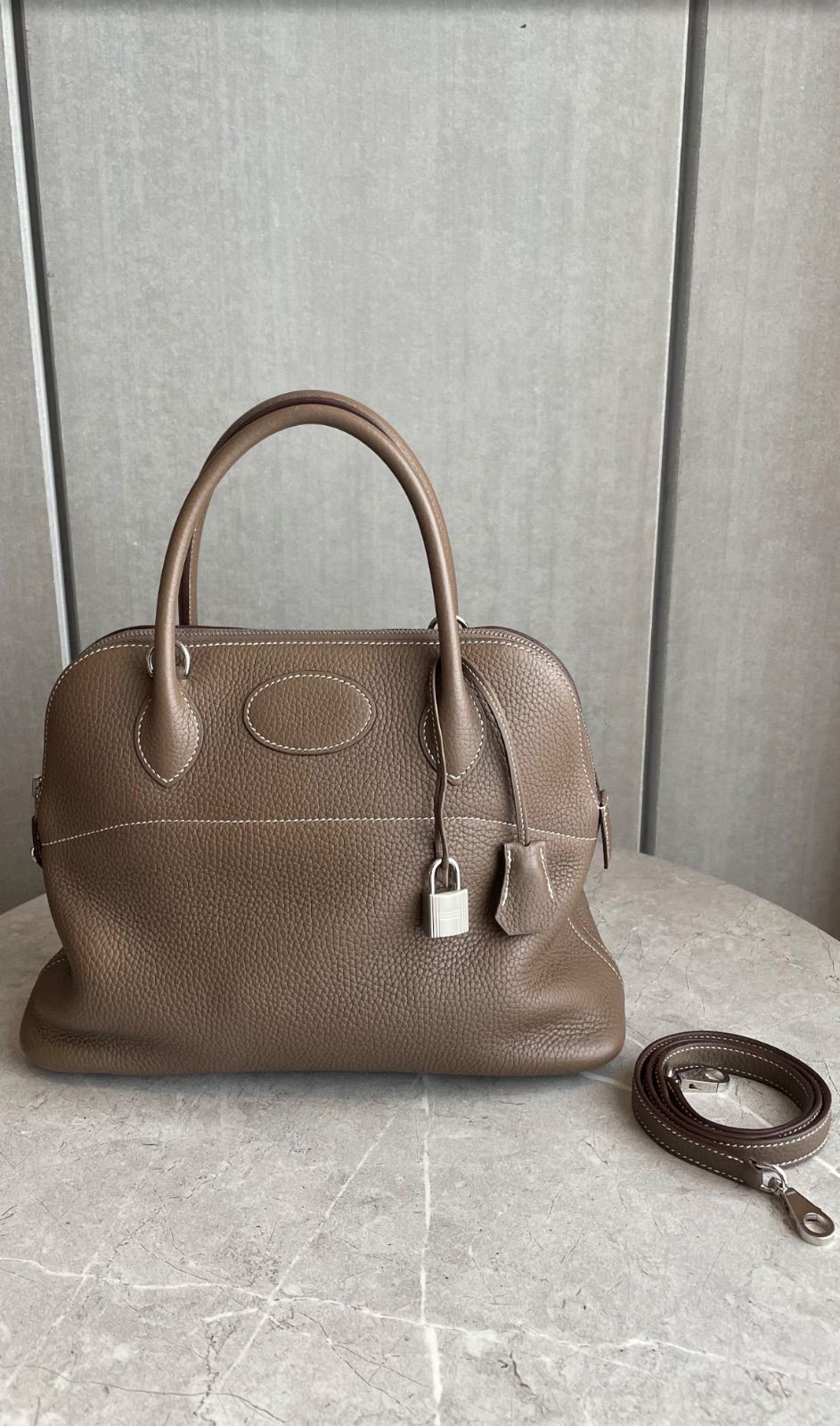【セール】 HERMES エルメス ボリード31　エトゥープ　シルバー金具 楽天市場】エルメス ボリード31 エトープ エトゥープ シルバー