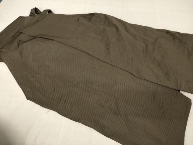平和屋着物○男性 馬乗り袴 縞 正絹 逸品 AAAW5224br