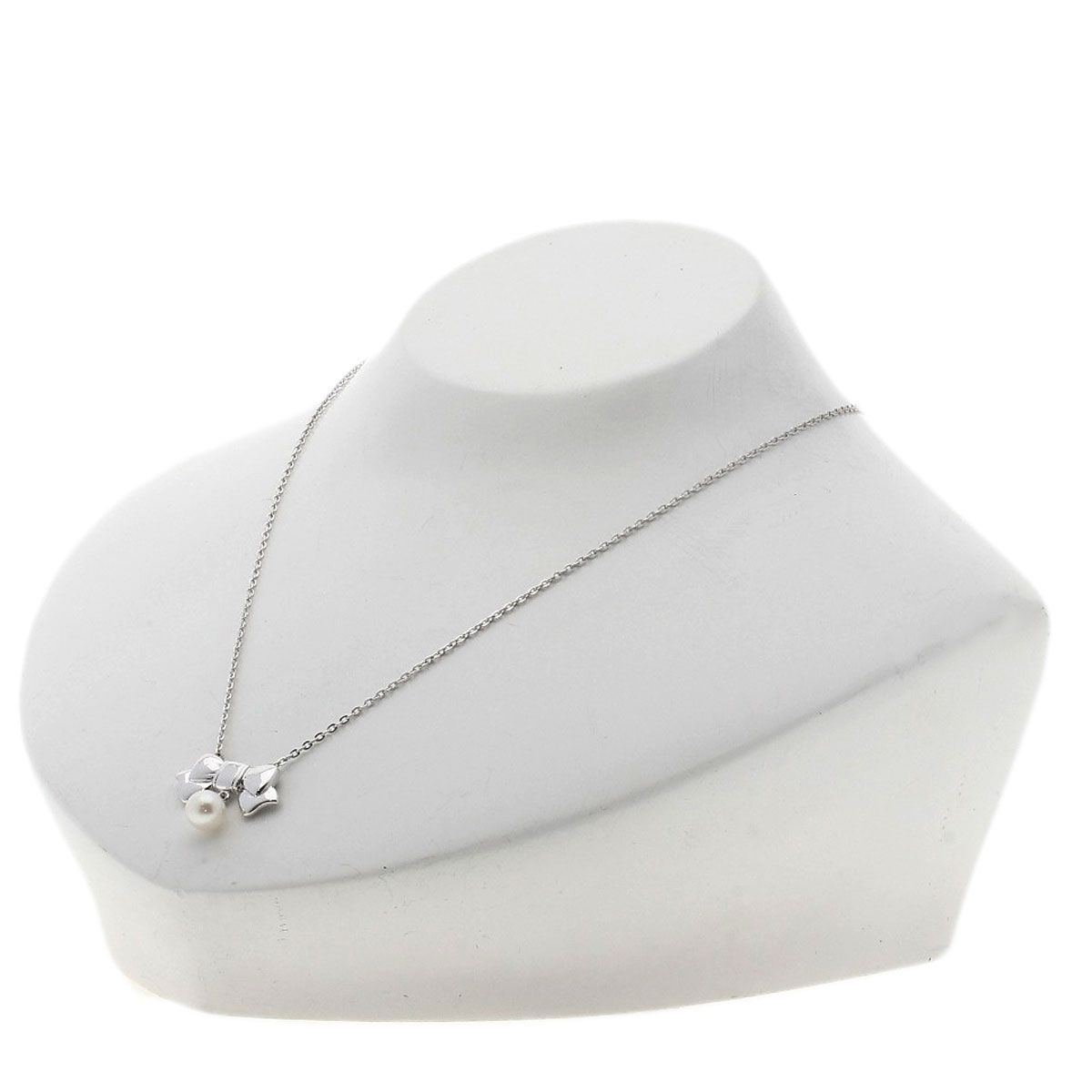 MIKIMOTO ミキモト リボン アコヤパール 真珠 ネックレス SV MIKIMOTO ミキモト リボン アコヤパール 真珠 ネックレス SV