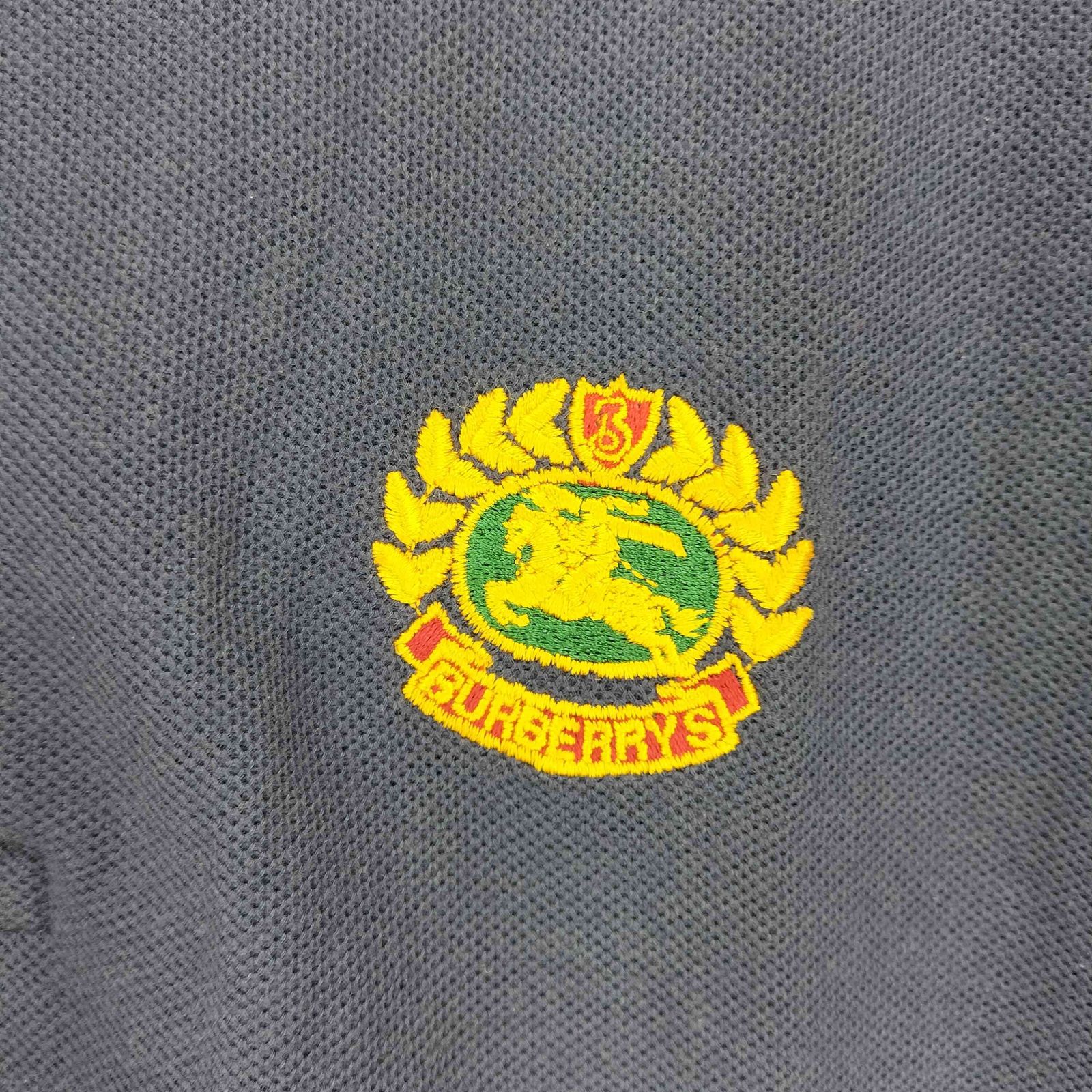 バーバリーズ BURBERRYS USA製 ワンポイント刺繍 半袖ポロシャツ