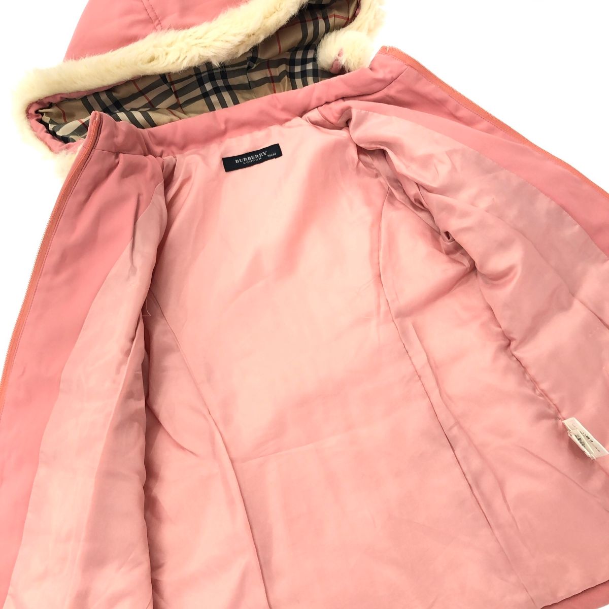 BURBERRY LONDON バーバリーロンドン ファー中綿コート サイズ:90cm 